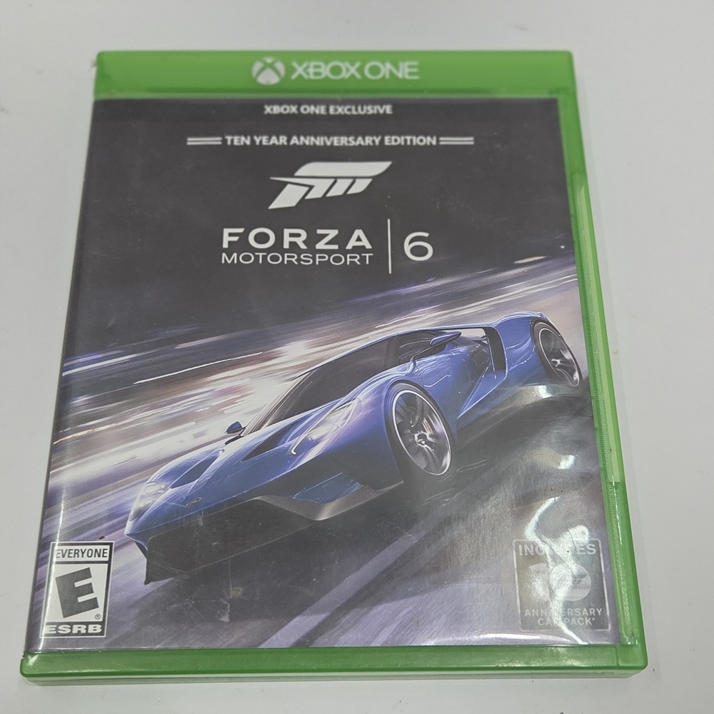 Forza Motorsport 6 Ten Year Anniversary Edition Xbox One Game Complete Case CIB